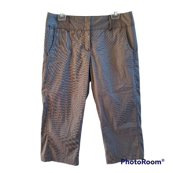 Daisy Fuentes Moda Wide-Waistband Taupe Combo Capri Pants - Size 8 - Lightweight - Picture 1 of 16